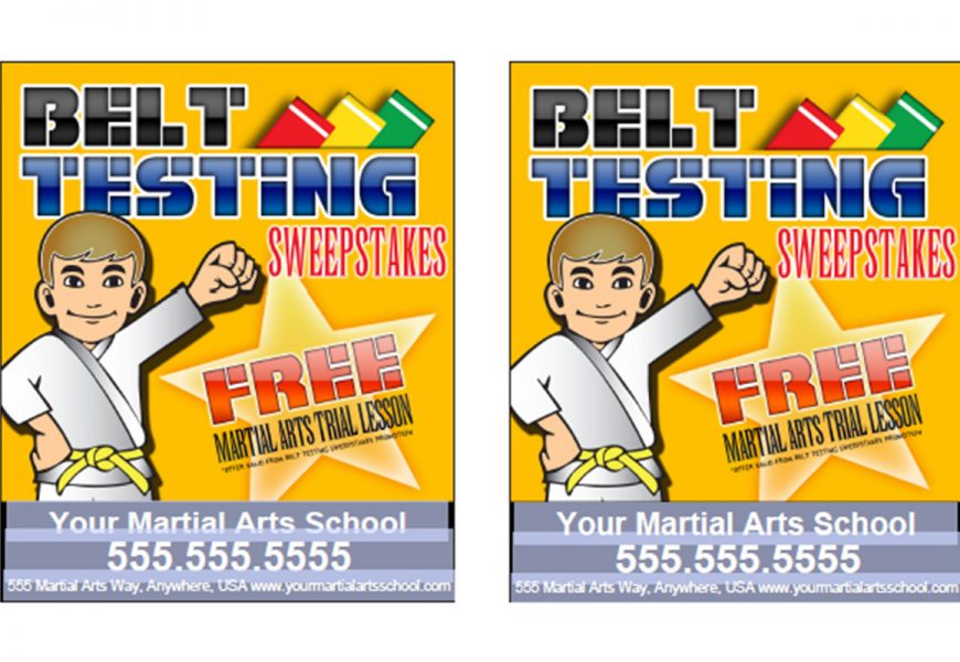 Belt Test Referral Promotion Belt Test Referral Promotion