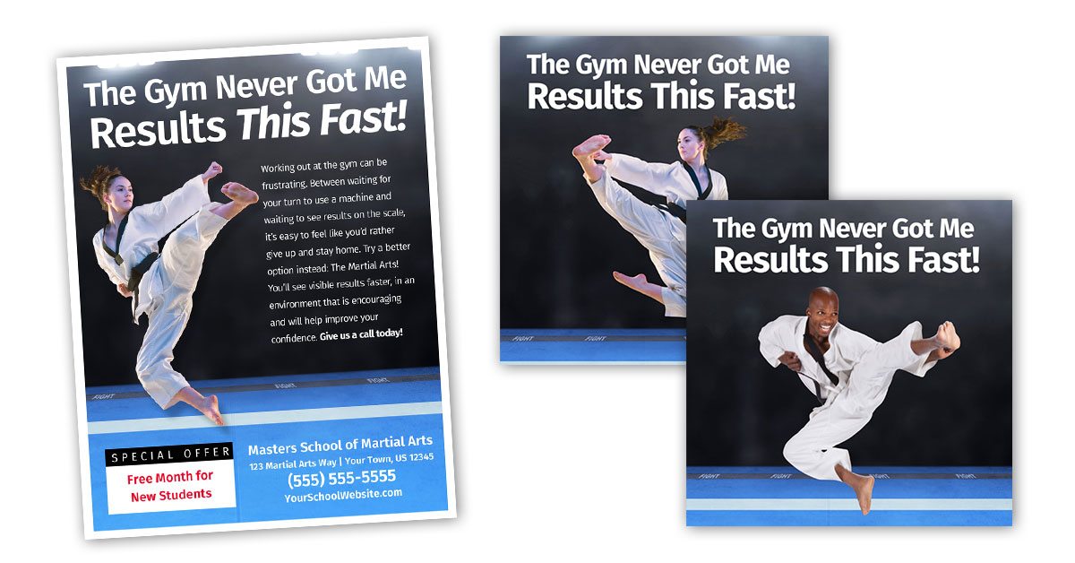 martial arts adult ad