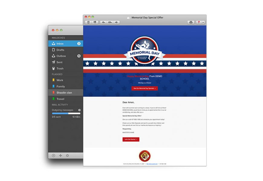 Memorial Day Email