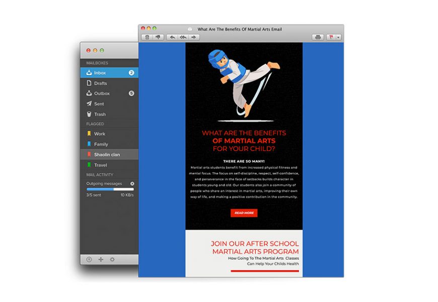 Benefits Of Martial Arts Email