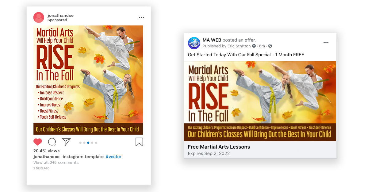 Martial Arts Kids in the Fall