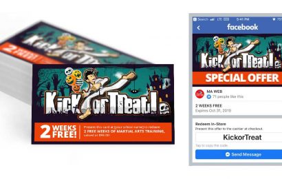 Halloween Kick-or-Treat Cards & Social Media Offer Halloween Kick-or-Treat Cards & Social Media Offer